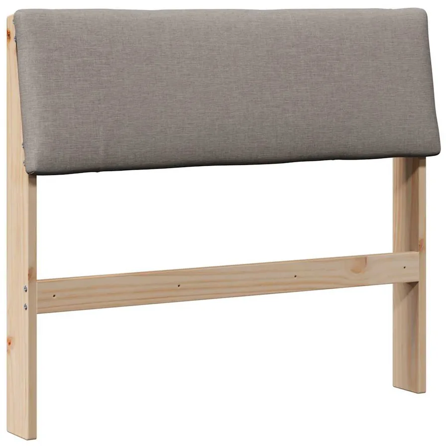 Tête de lit capitonnée Taupe 100 cm Pin massif - 2