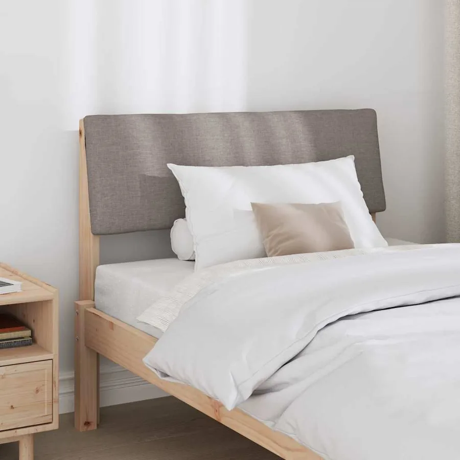 Tête de lit capitonnée Taupe 100 cm Pin massif - 3