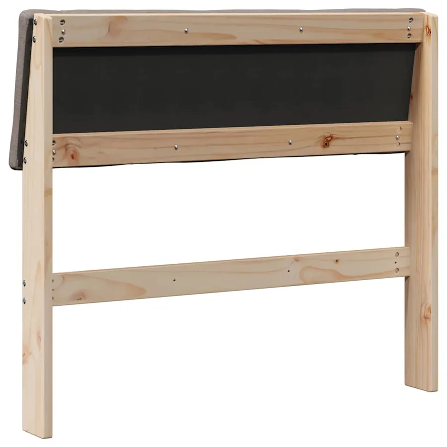 Tête de lit capitonnée Taupe 100 cm Pin massif - 6