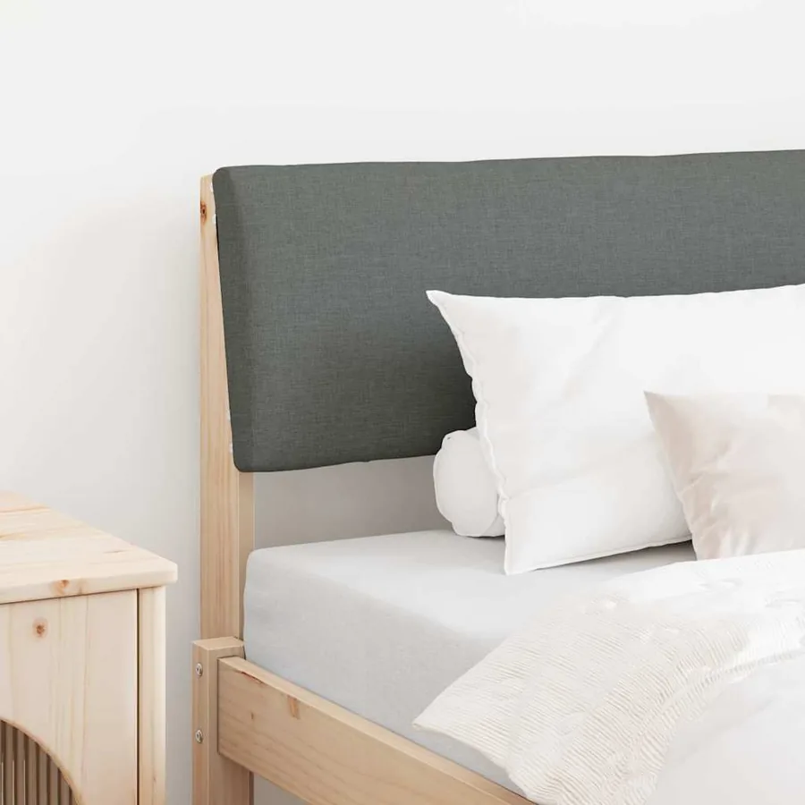 Tête de lit capitonnée Gris foncé 100 cm Pin massif