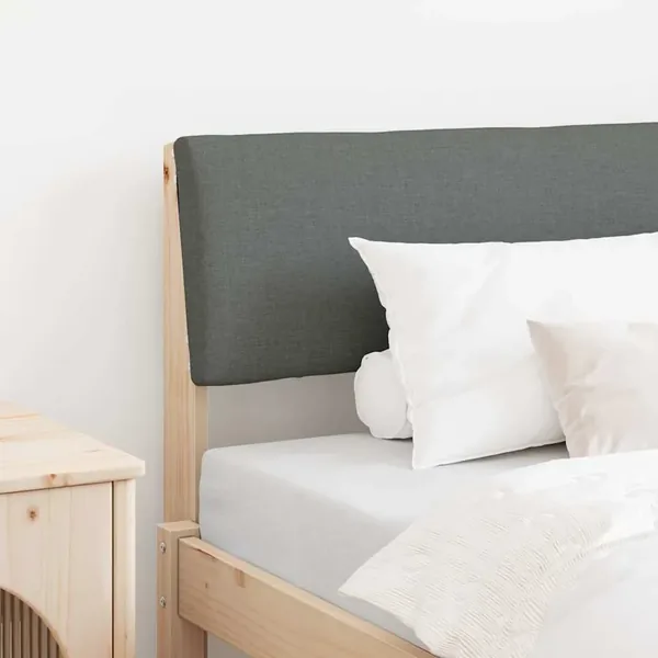 Tête de lit capitonnée Gris foncé 100 cm Pin massif
