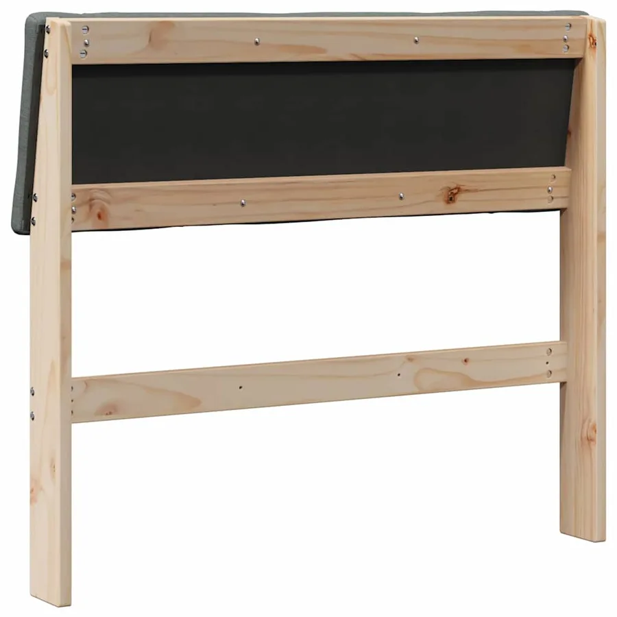 Tête de lit capitonnée Gris foncé 100 cm Pin massif - 6