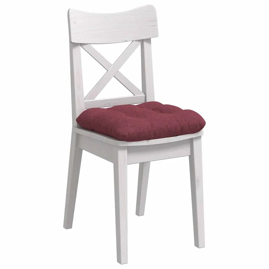 Coussins de siège 4 pcs Bordeaux 40 x 40 x 12 cm tissu - 3