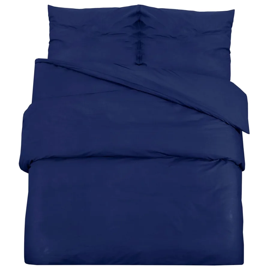 Ensemble de housse de couette Bleu marine 140x200 cm Microfibre - 2