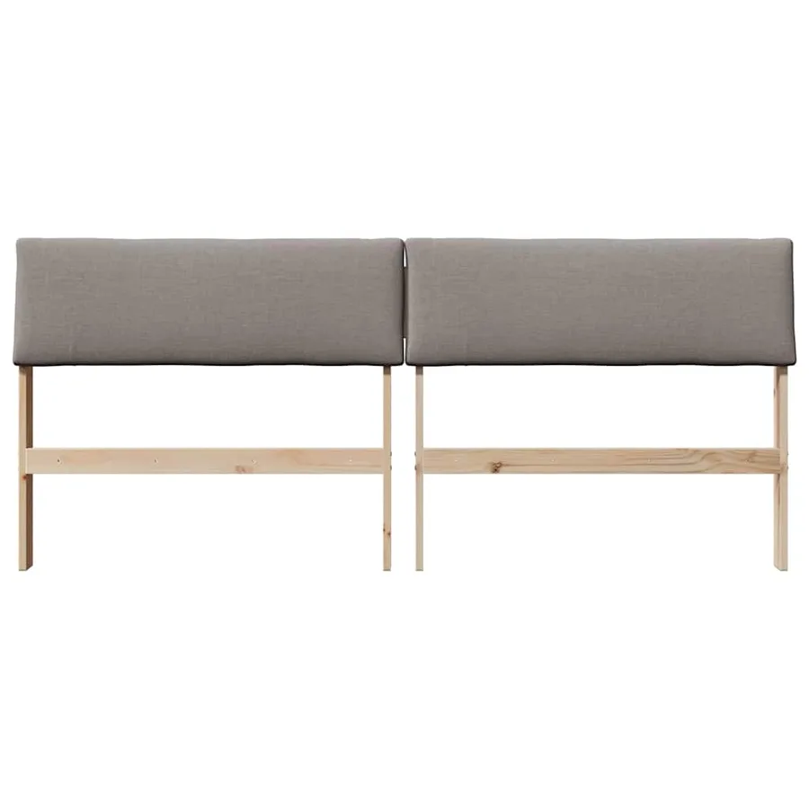 Tête de lit capitonnée Taupe 200 cm Pin massif - 4