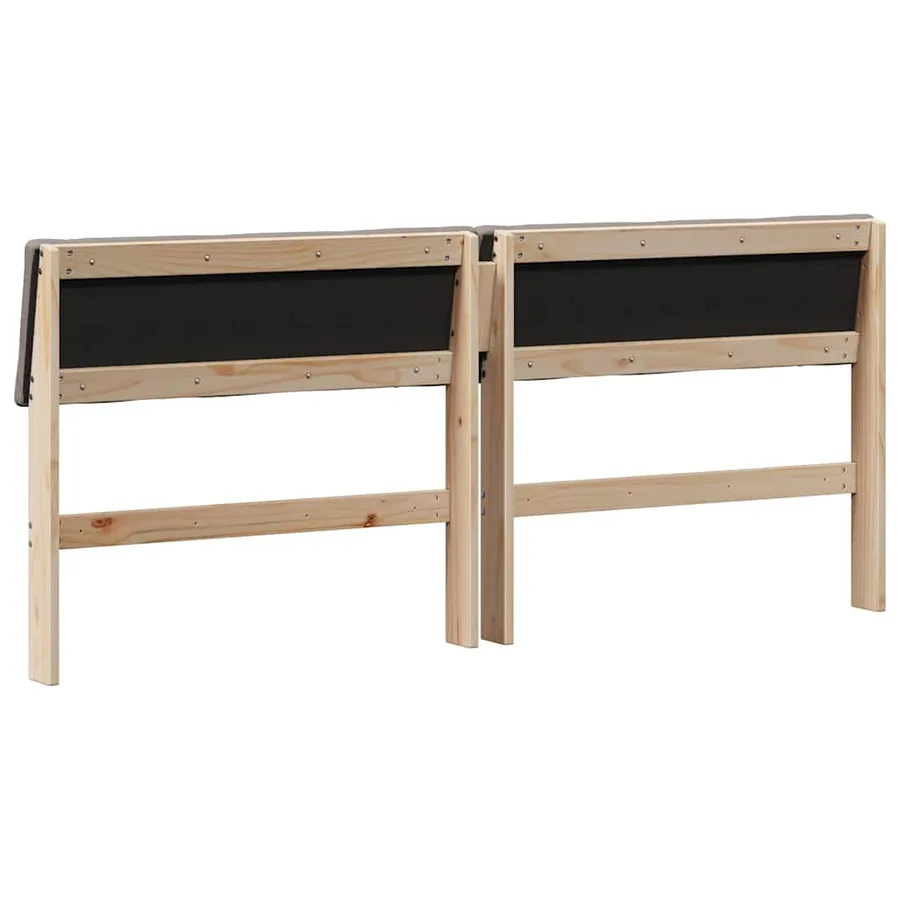 Tête de lit capitonnée Taupe 200 cm Pin massif - 6