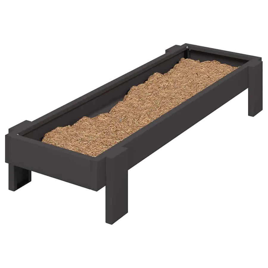 Bac de nourrissage pour poules Noir 80 x 28 x 13.5 cm - 3