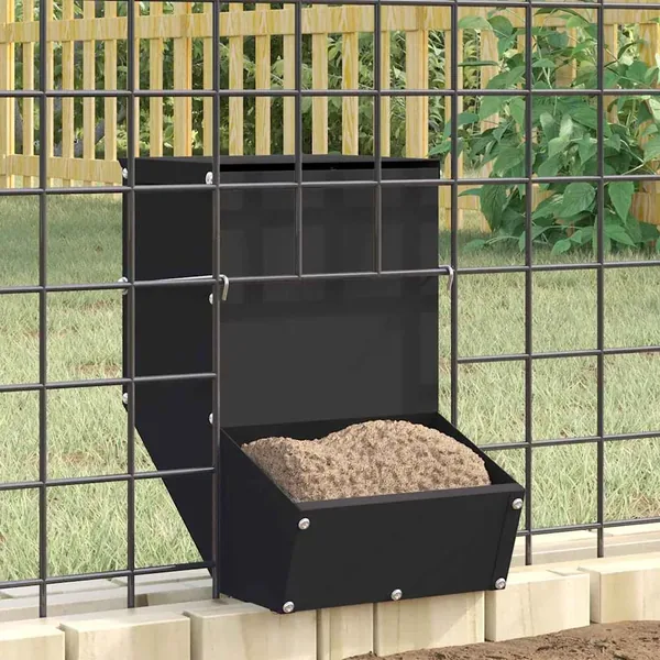 Distributeur pour lapins Noir 17,5 x 26 x 28,5 cm