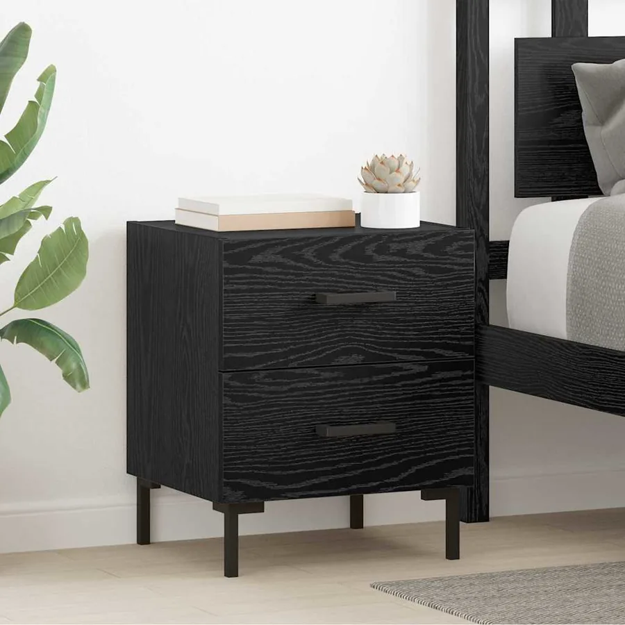 Cabinet de chevet 2 pcs Chêne noir 40 x 35 x 47,5 cm