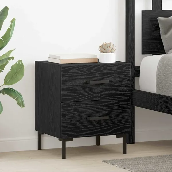 Cabinet de chevet 2 pcs Chêne noir 40 x 35 x 47,5 cm