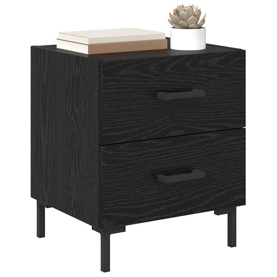 Cabinet de chevet 2 pcs Chêne noir 40 x 35 x 47,5 cm - 3