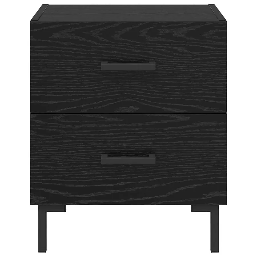 Cabinet de chevet 2 pcs Chêne noir 40 x 35 x 47,5 cm - 7