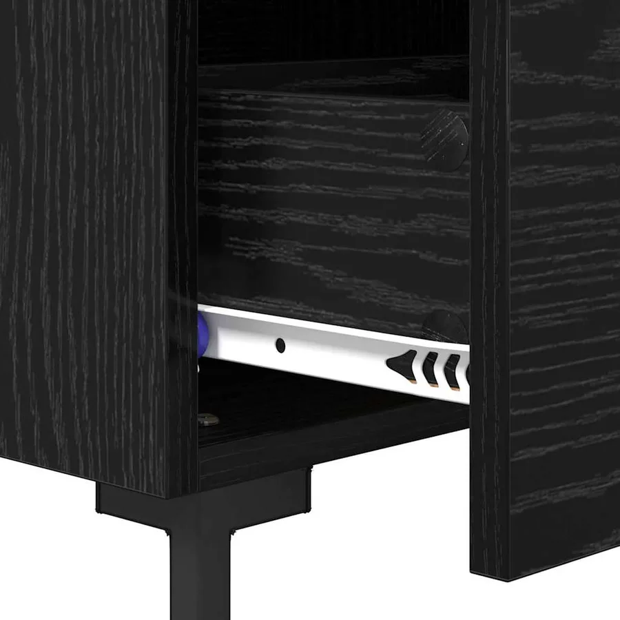 Cabinet de chevet 2 pcs Chêne noir 40 x 35 x 47,5 cm - 8