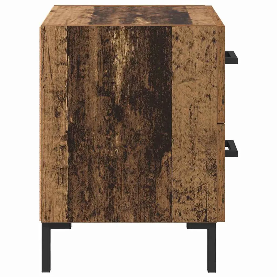 Cabinet de chevet avec tiroir Bois ancien 40 x 35 x 47,5 cm - 7