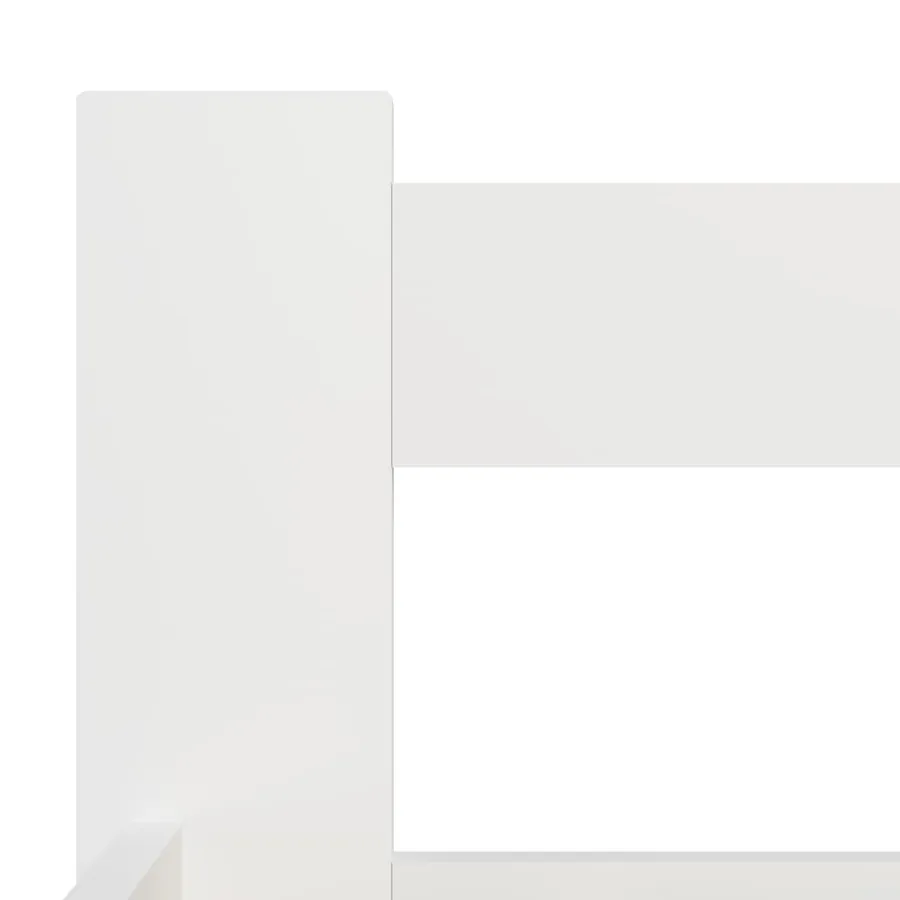 Cadre de lit sans matelas blanc bois de pin massif 140x200 cm - 5
