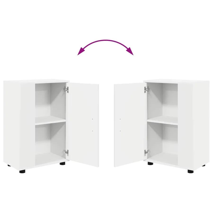 Ensemble meuble TV Blanc Bois d'ingénierie - 12