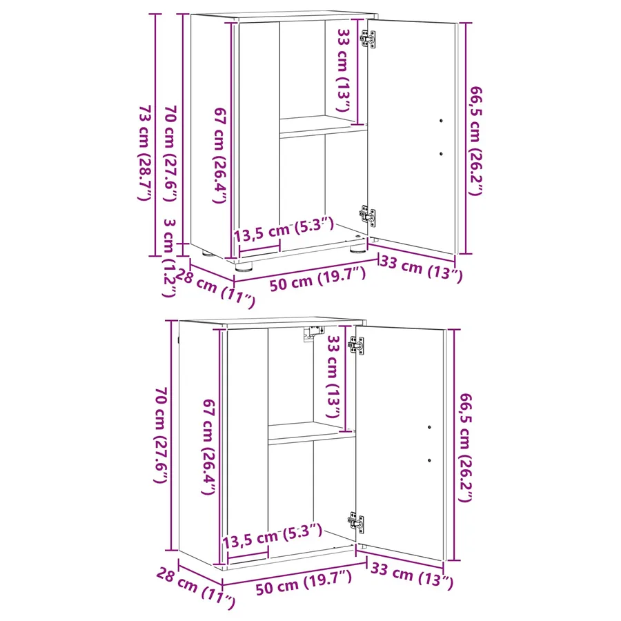 Ensemble meuble TV Blanc Bois d'ingénierie - 18
