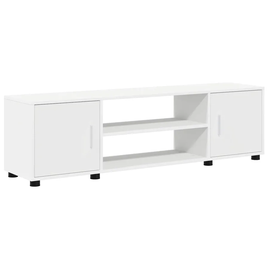 Ensemble meuble TV Blanc Bois d'ingénierie - 6