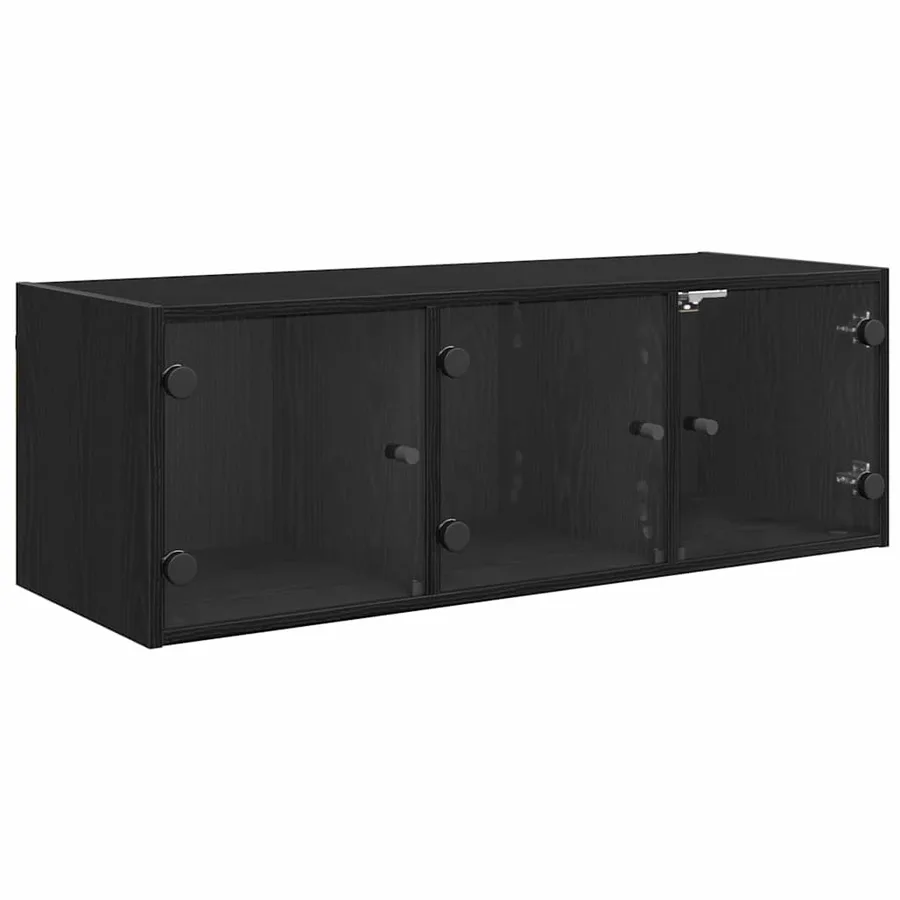 Meuble mural Chêne noir 102 x 37 x 35 cm Bois d'ingénierie - 2