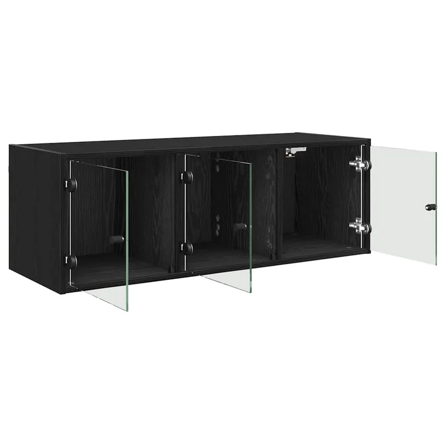 Meuble mural Chêne noir 102 x 37 x 35 cm Bois d'ingénierie - 5