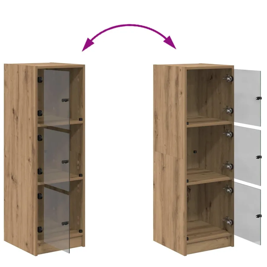 Haut Armoire Chêne artisanal 35 x 37 x 109 cm Bois d'ingénierie - 10