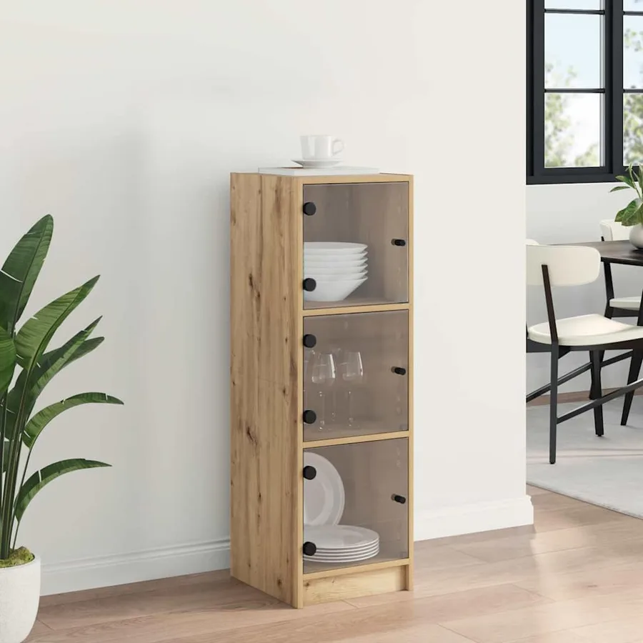 Haut Armoire Chêne artisanal 35 x 37 x 109 cm Bois d'ingénierie - 4
