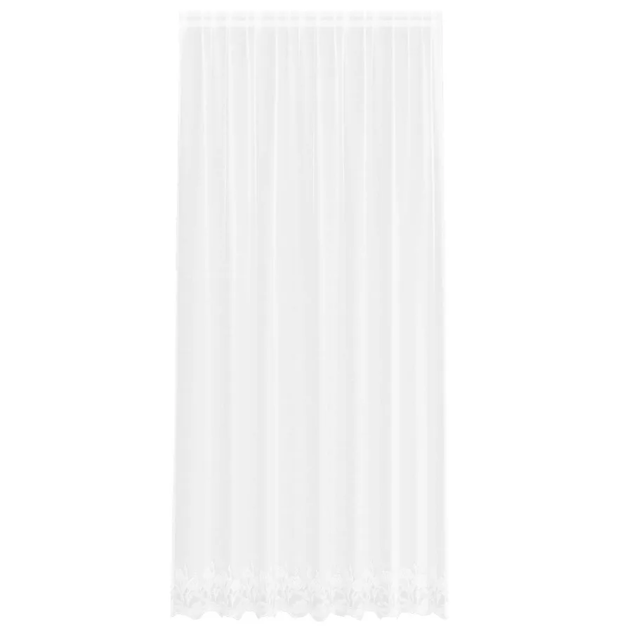 Rideau en Dentelle Floral Blanc 280 x 200 cm Polyester - 2