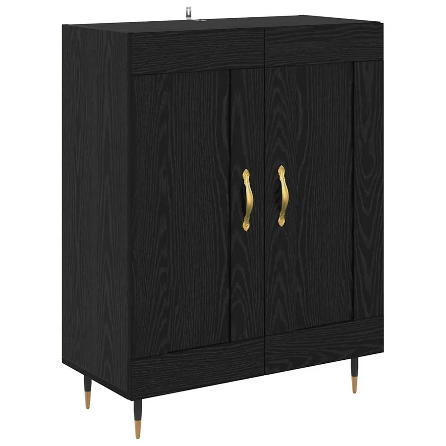 Haut Armoire Chêne noir 69,5 x 34 x 90 cm Bois d'ingénierie - 6