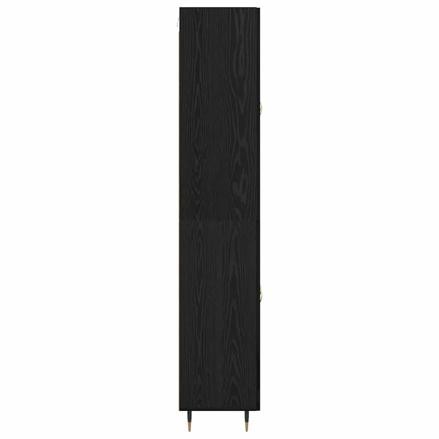 Haut Armoire Chêne noir 69,5 x 34 x 90 cm Bois d'ingénierie - 9