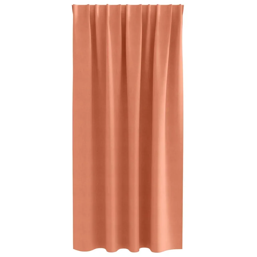 Rideaux occultants avec anneaux 2 pcs Couleur terre cuite - 4