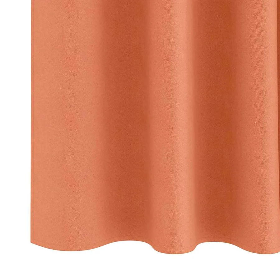 Rideaux occultants avec anneaux 2 pcs Couleur terre cuite - 6