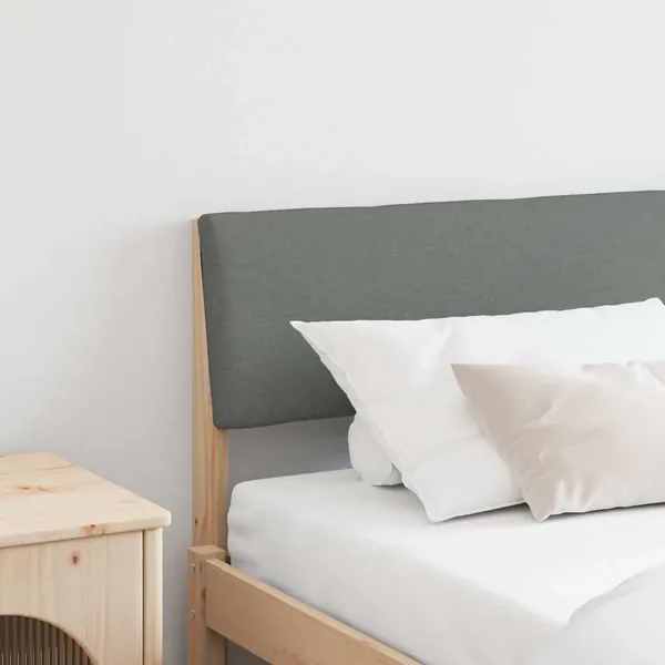 Tête de lit capitonnée Gris foncé 200 cm Pin massif