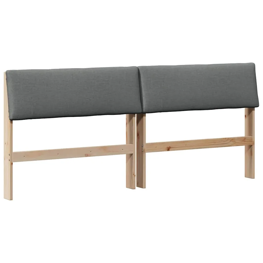 Tête de lit capitonnée Gris foncé 200 cm Pin massif - 2