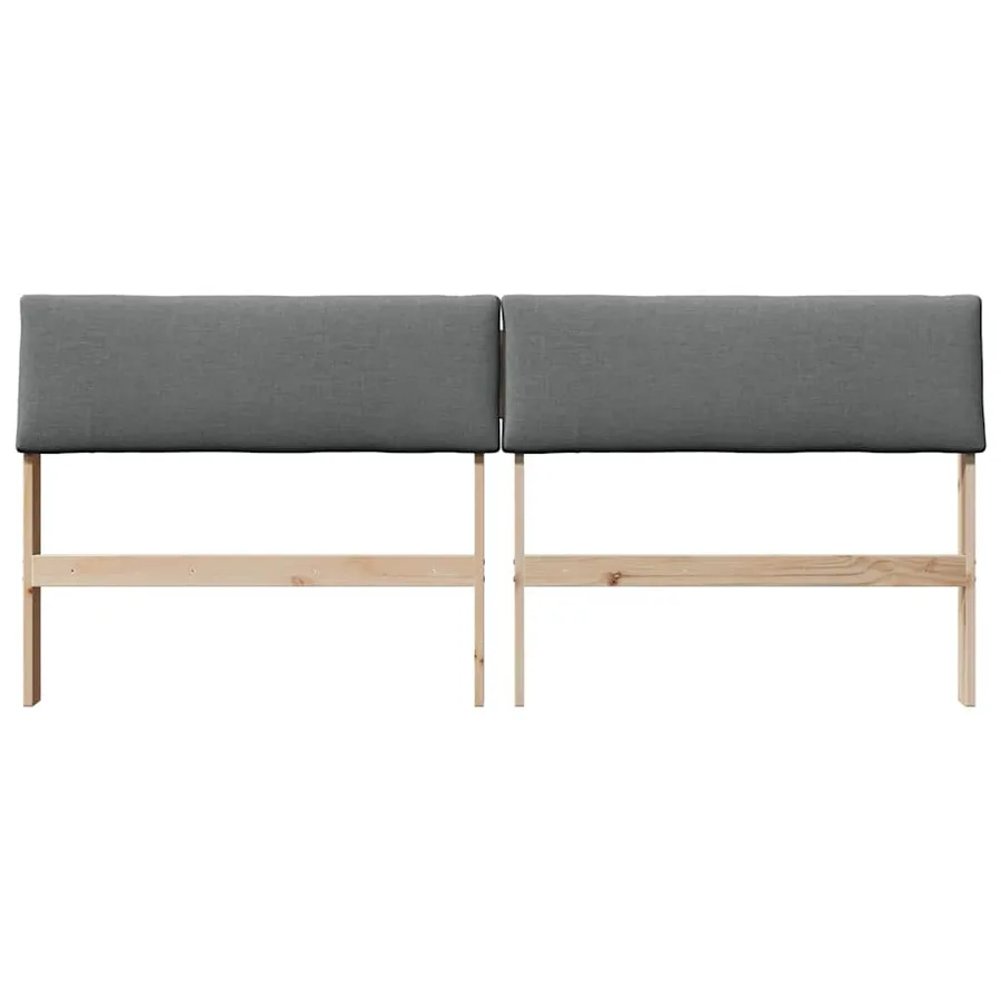 Tête de lit capitonnée Gris foncé 200 cm Pin massif - 4