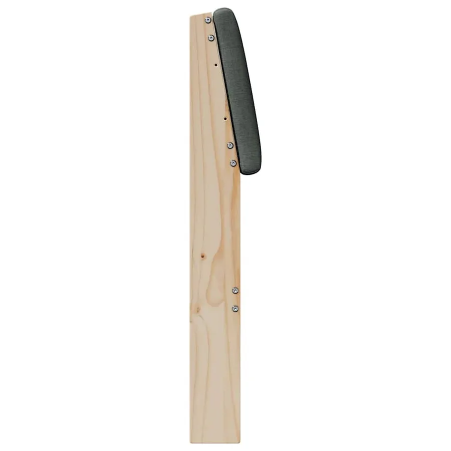 Tête de lit capitonnée Gris foncé 200 cm Pin massif - 5