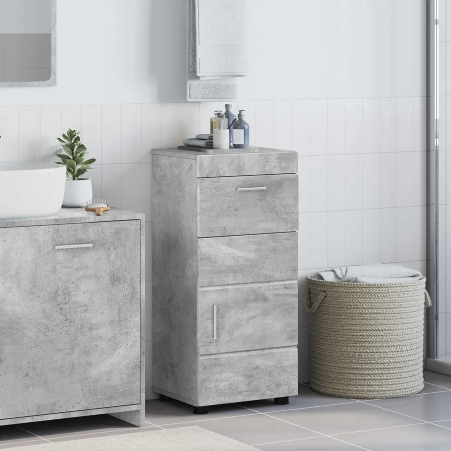 Ensemble d'armoire de salle de bain TULUM Gris béton
