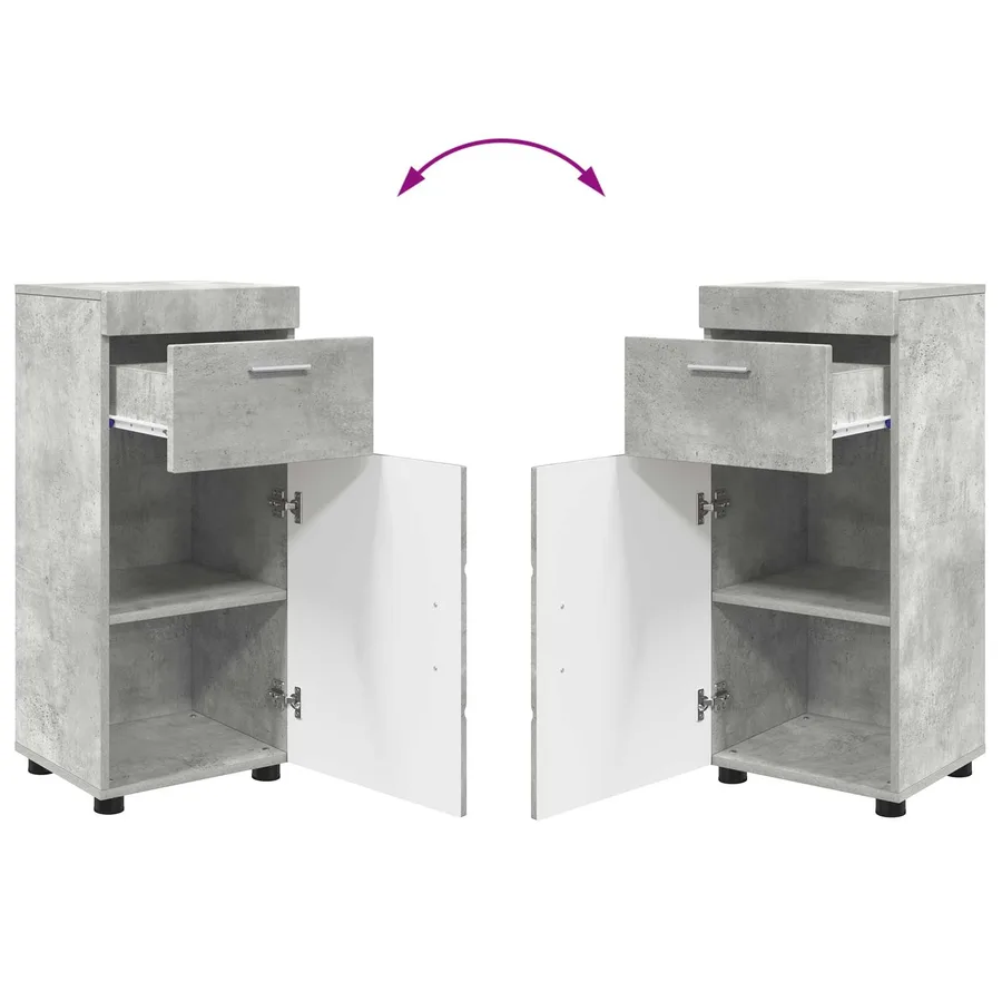 Ensemble d'armoire de salle de bain TULUM Gris béton - 13