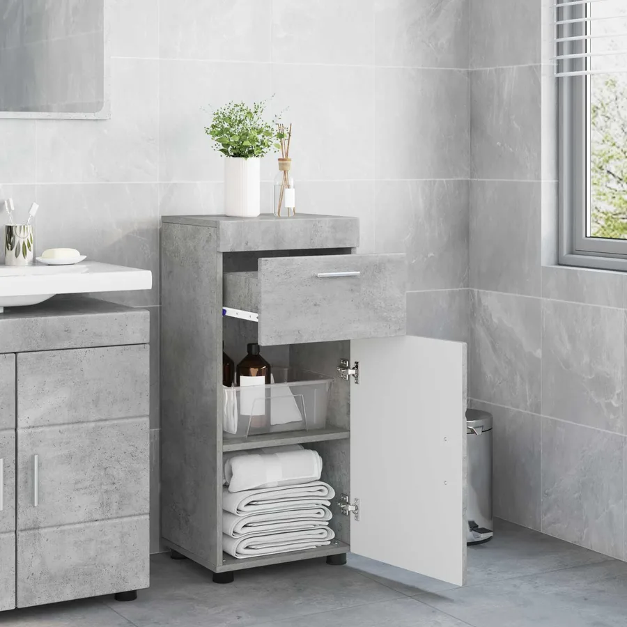 Ensemble d'armoire de salle de bain TULUM Gris béton - 4