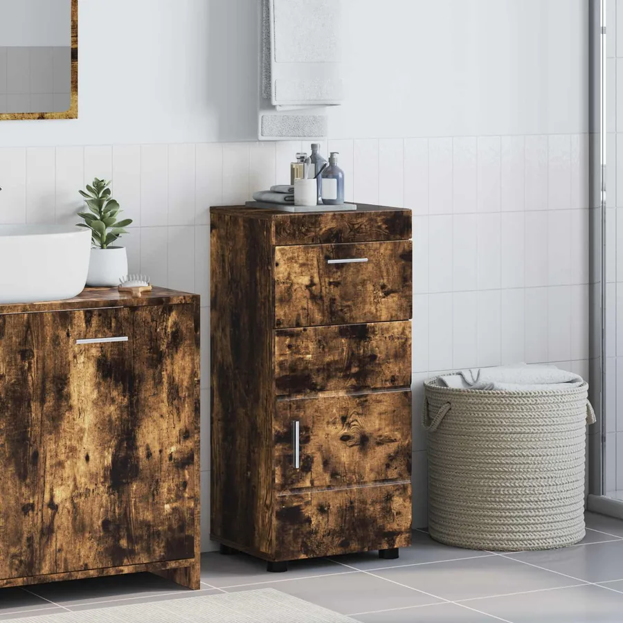 Ensemble d'armoire de salle de bain TULUM Chêne fumé