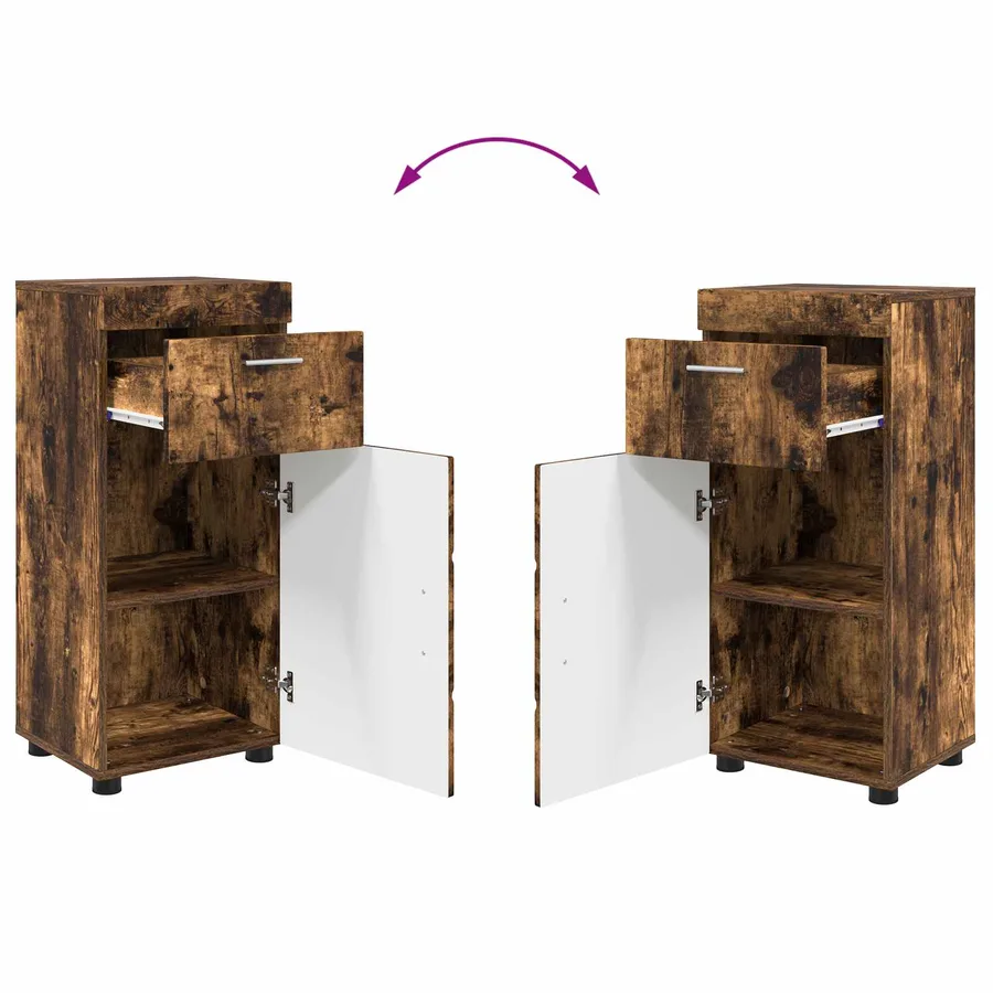 Ensemble d'armoire de salle de bain TULUM Chêne fumé - 13