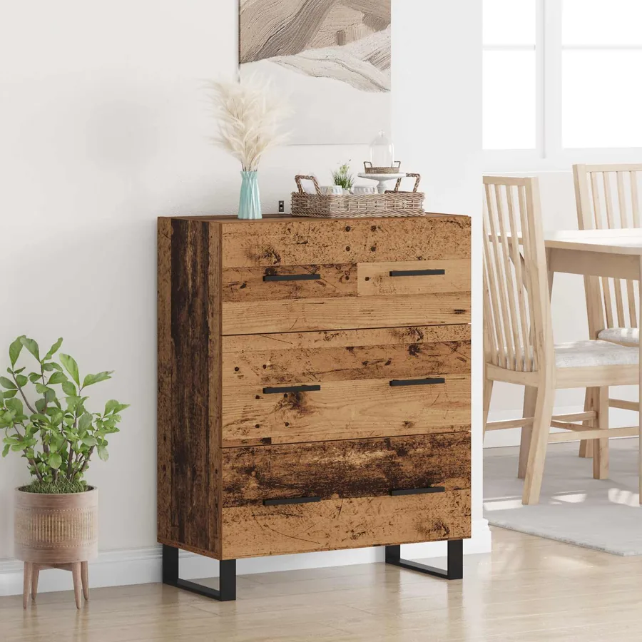 Buffet Bois Ancien 69,5 x 34 x 90 cm Bois d'ingénierie et fer
