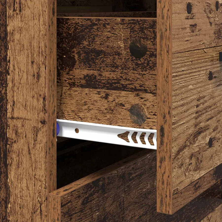 Buffet Bois Ancien 69,5 x 34 x 90 cm Bois d'ingénierie et fer - 11
