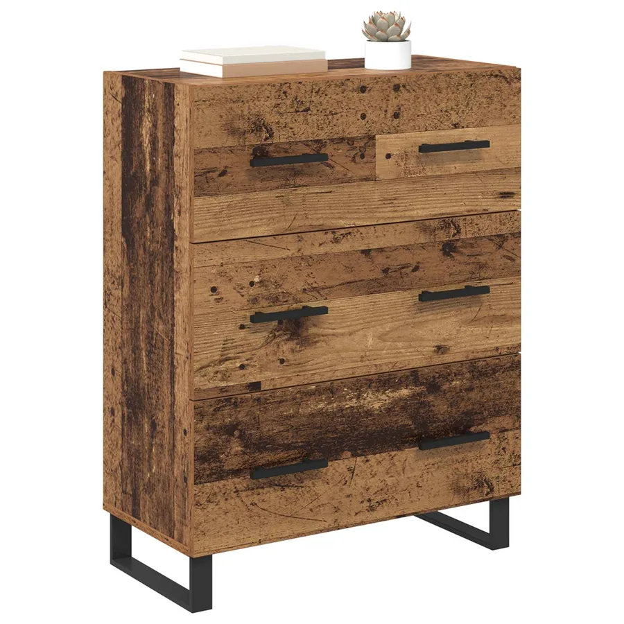 Buffet Bois Ancien 69,5 x 34 x 90 cm Bois d'ingénierie et fer - 3