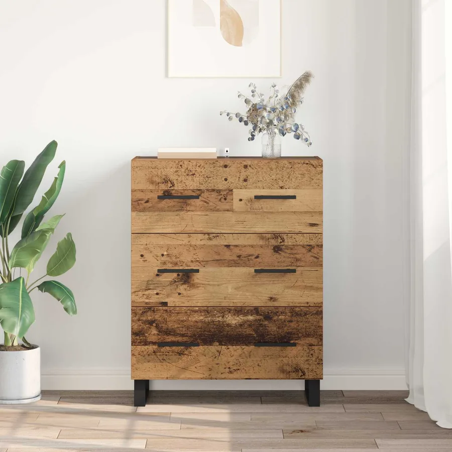 Buffet Bois Ancien 69,5 x 34 x 90 cm Bois d'ingénierie et fer - 4