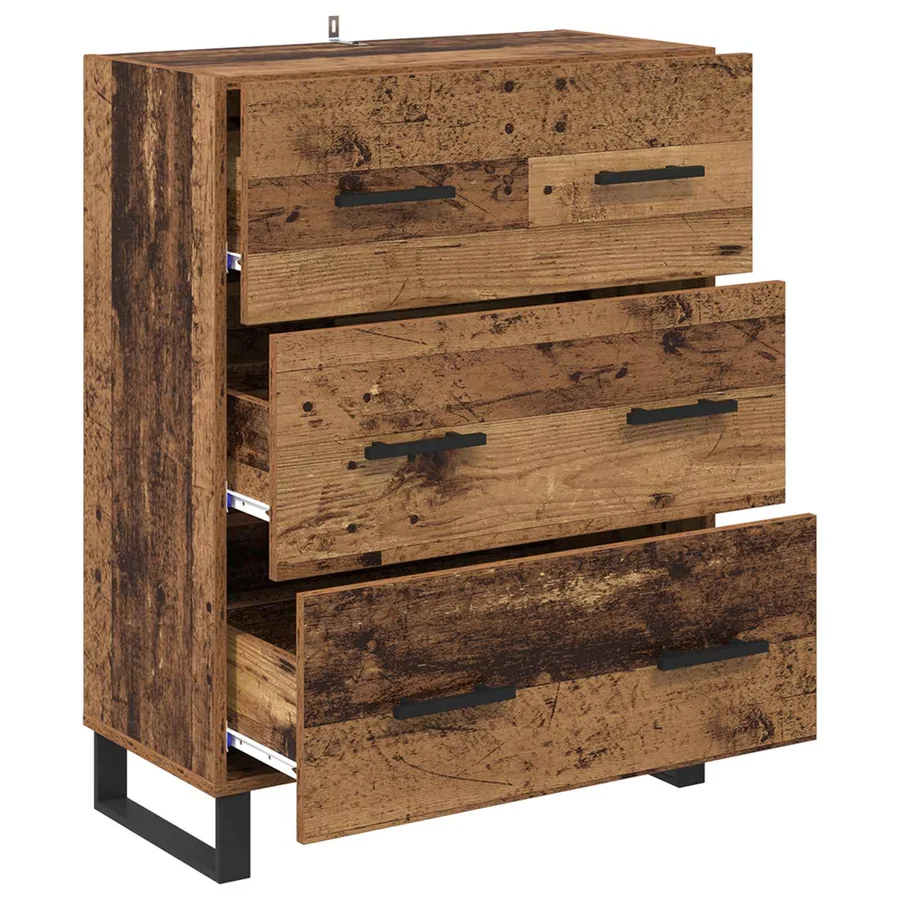 Buffet Bois Ancien 69,5 x 34 x 90 cm Bois d'ingénierie et fer - 5