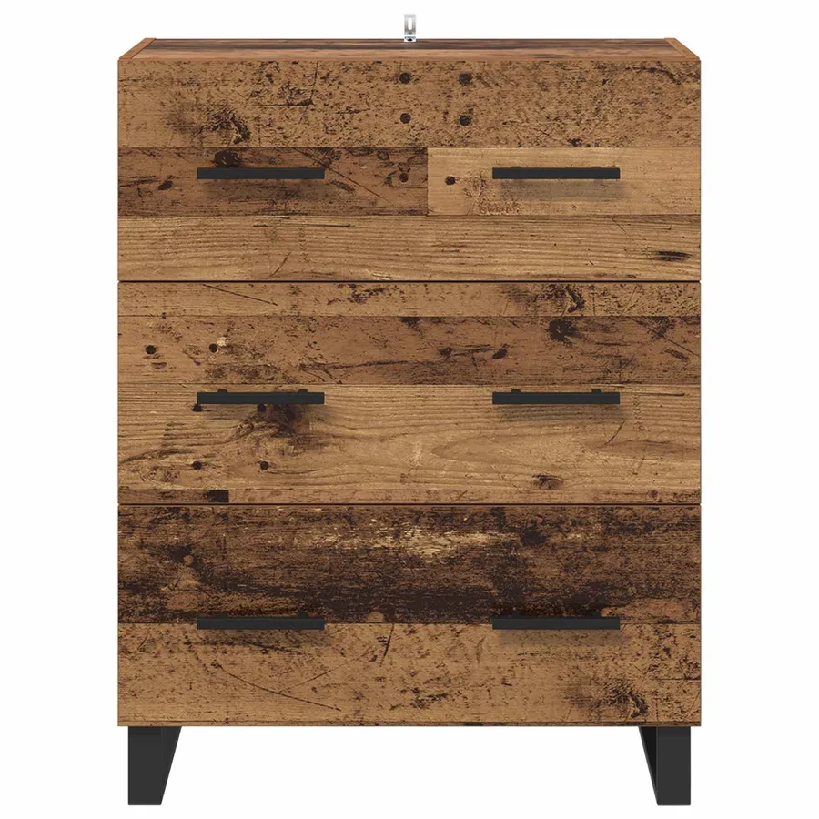 Buffet Bois Ancien 69,5 x 34 x 90 cm Bois d'ingénierie et fer - 6