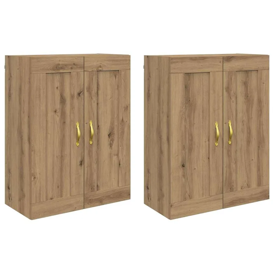 Meuble mural 2 pcs Chêne artisanal 69,5 x 34 x 90 cm - 2