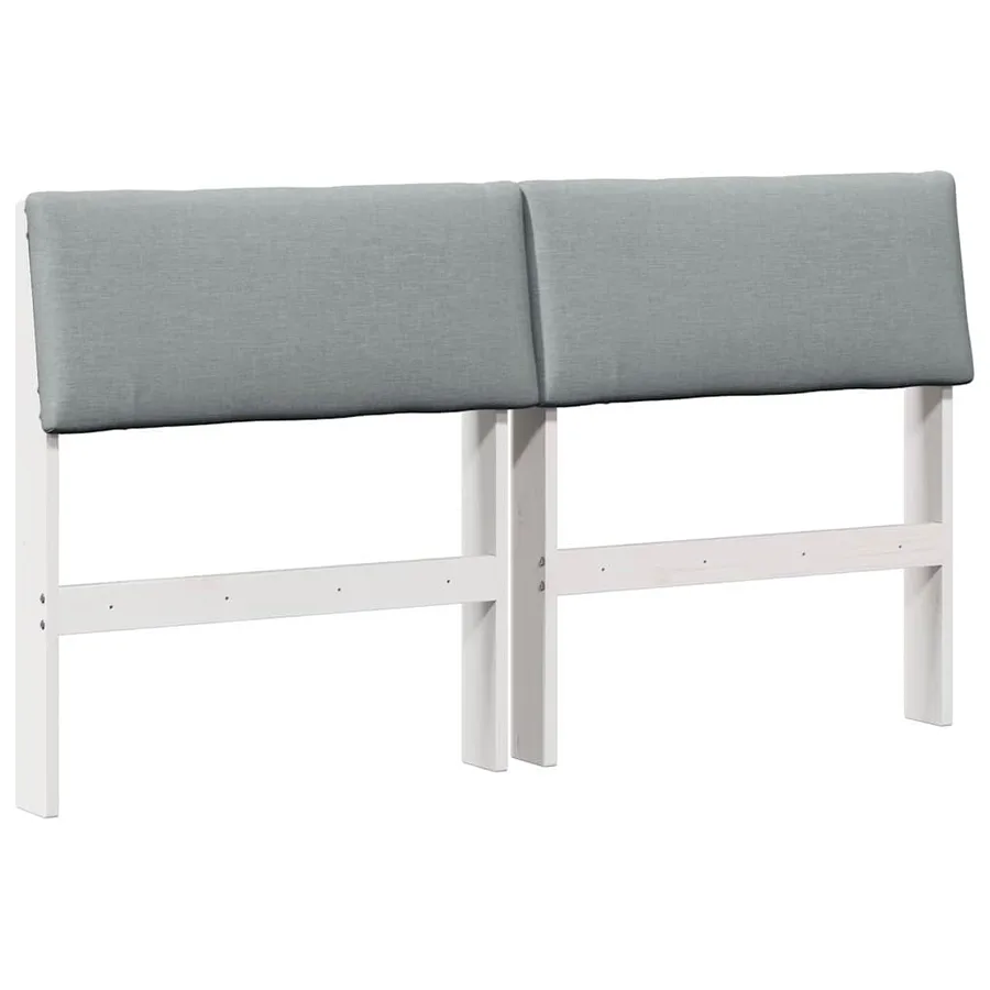Tête de lit capitonnée Gris clair 135 cm Pin massif - 2