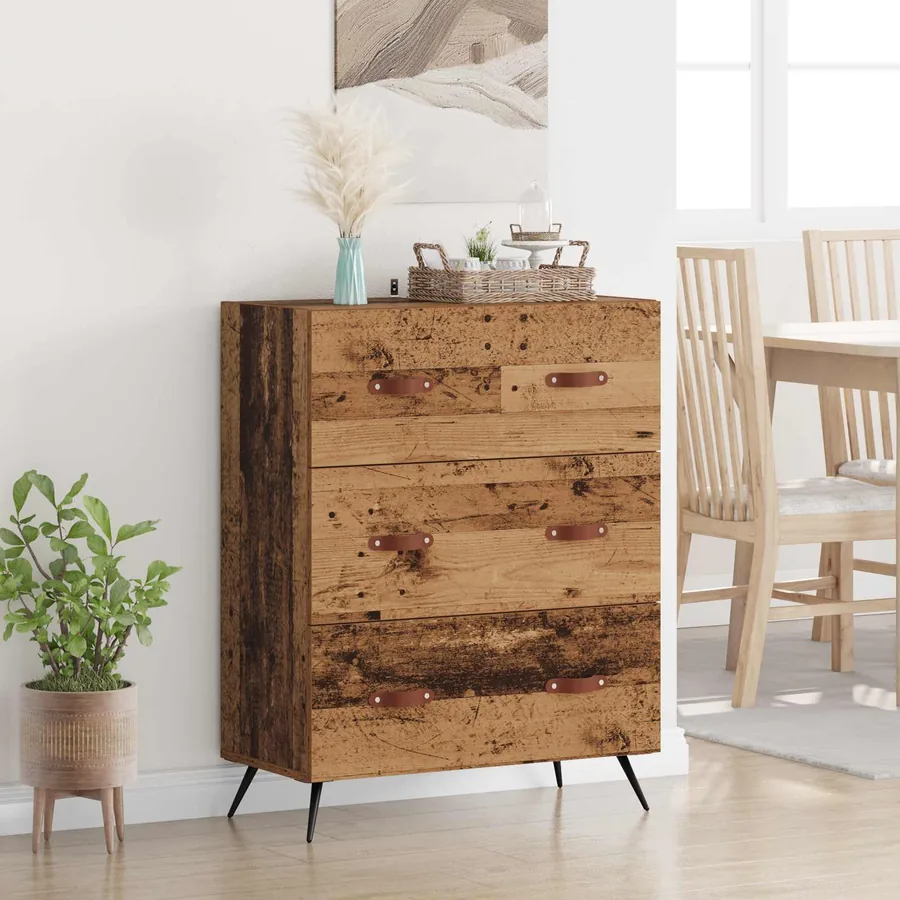 Commode Bois ancien 69,5 x 34 x 90 cm Bois d’ingénierie