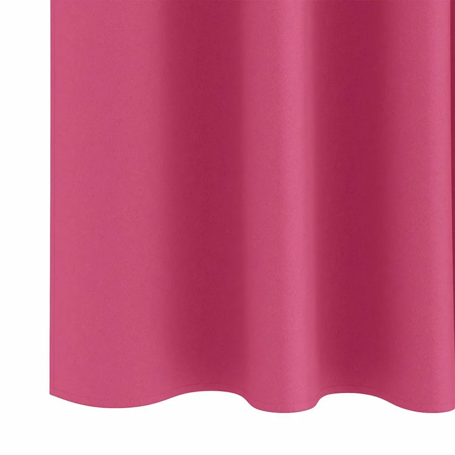 Rideaux occultants avec anneaux 2 pcs Rose vif 140 x 140 cm - 6